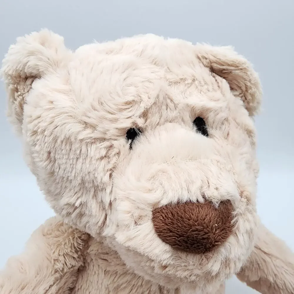 Tan Teddy Bear Rattle Plush Stuffed Animal Lovey Toy 15
